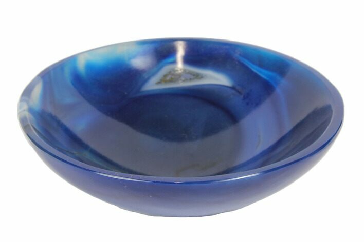 Polished Blue Agate Bowl - Brazil #147753